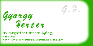 gyorgy herter business card